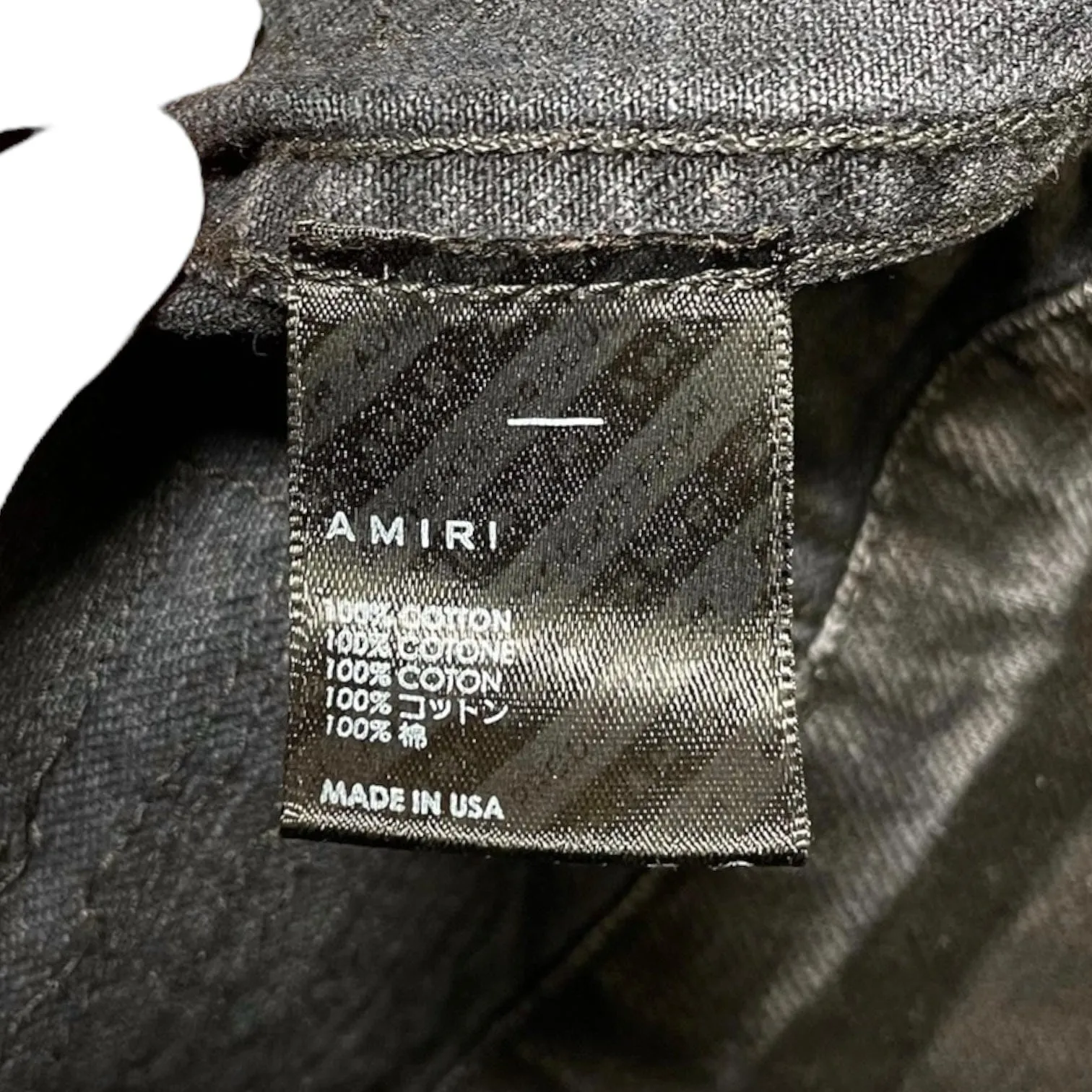 Amiri Bandana Art Patch Denim Jacket Aged Black