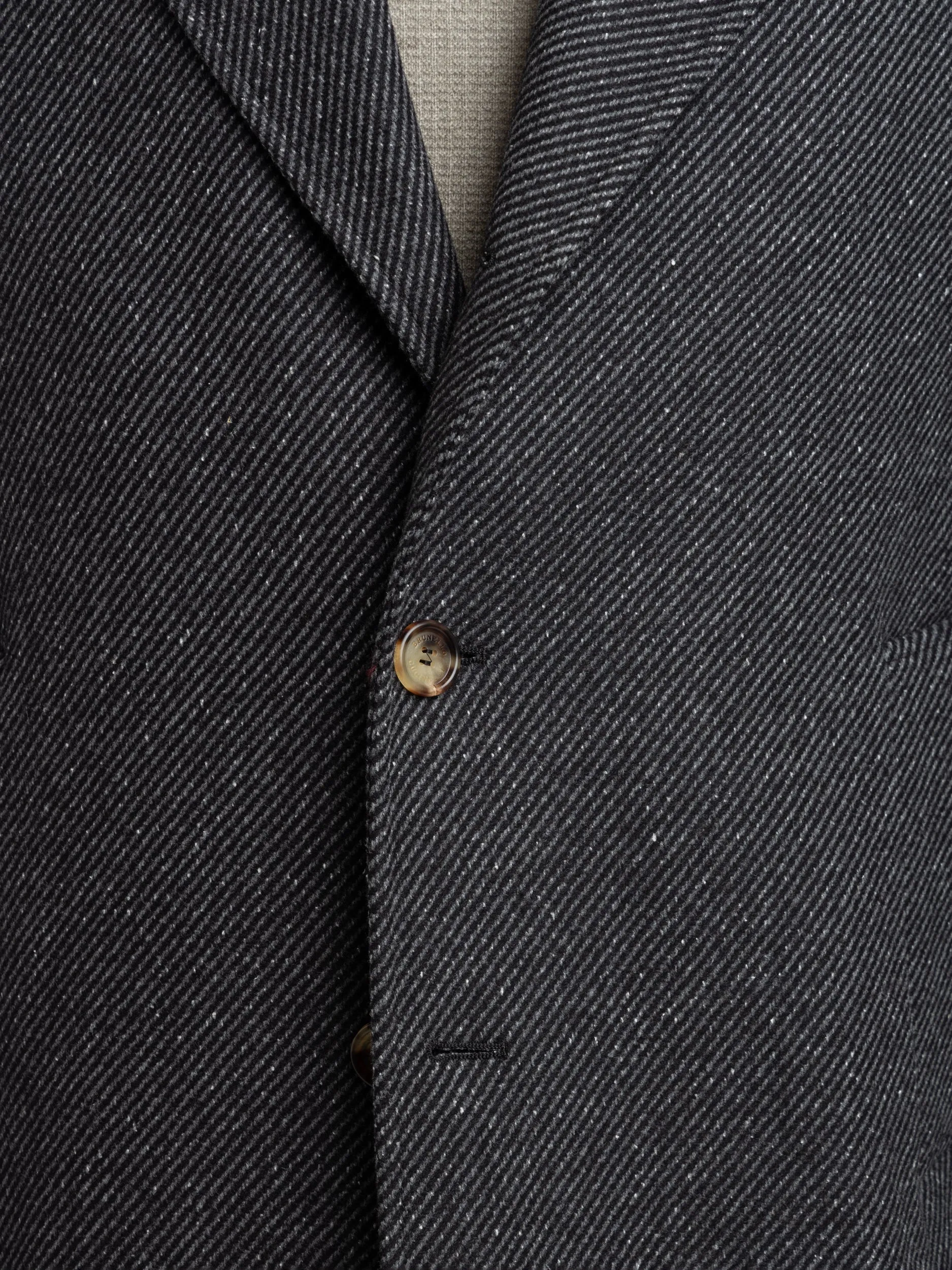 Anthracite Grey Wool-Silk-Cashmere Coat