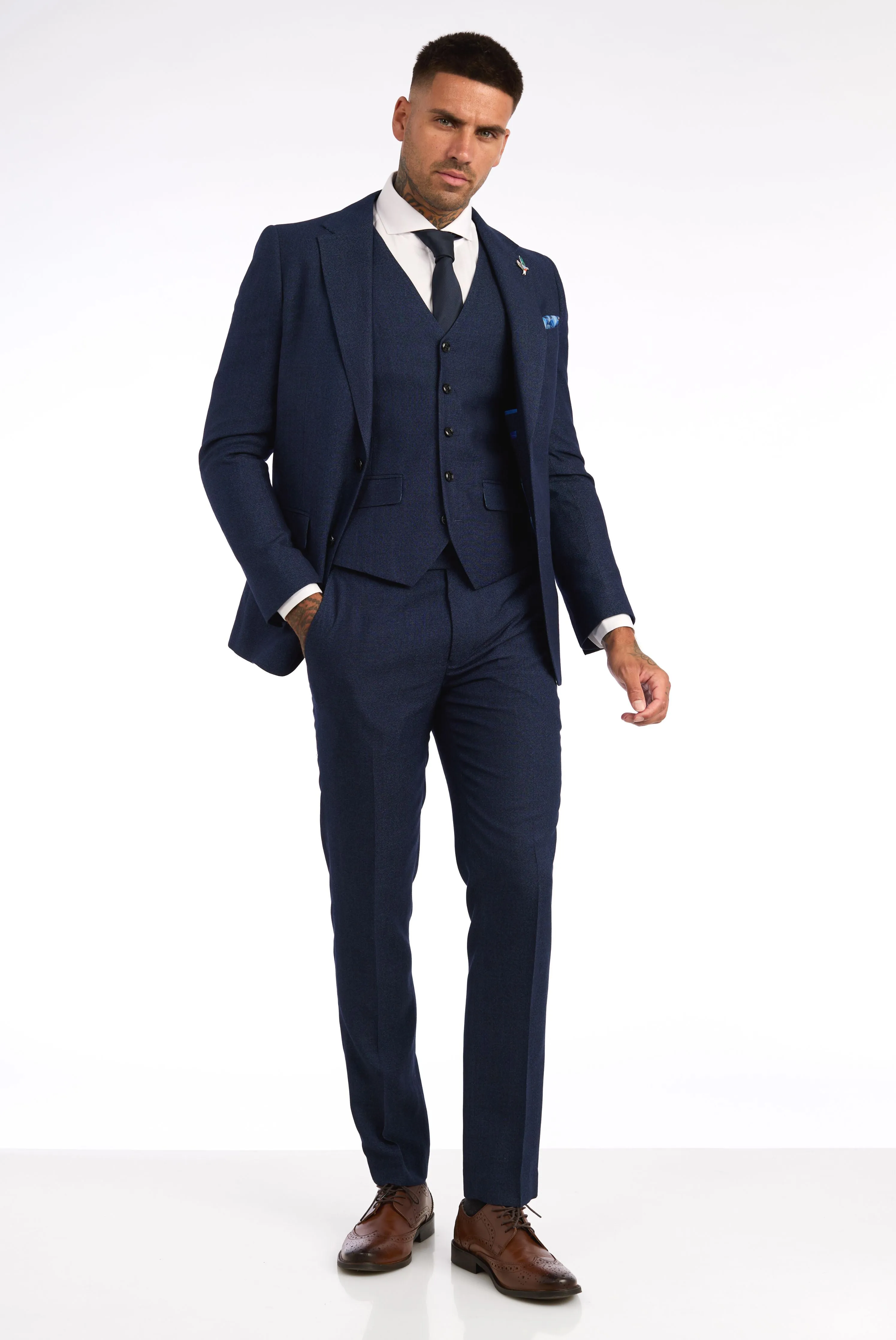 ARCHIE Blue Suit Trousers