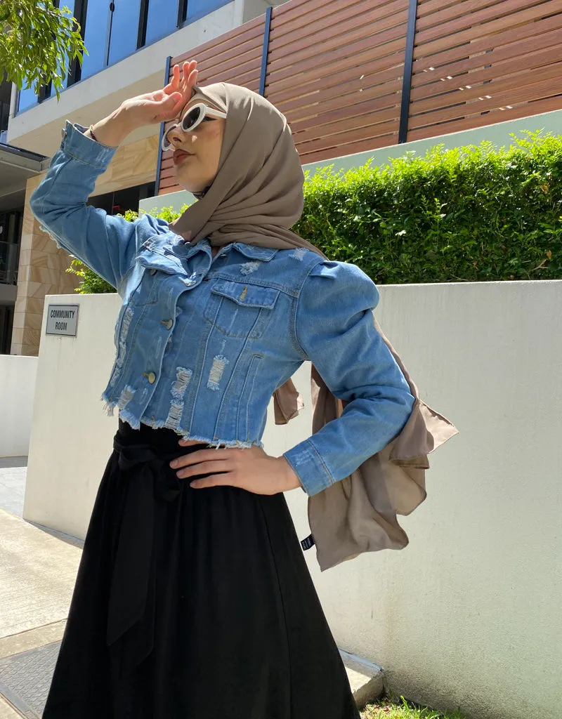 Arya Denim Cropped Jacket