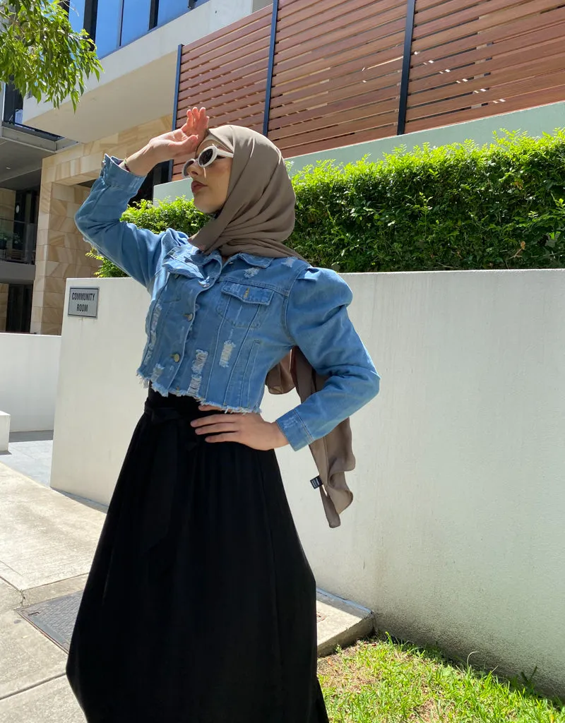 Arya Denim Cropped Jacket