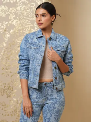 BAROQUE PRINTED DENIM JACKET