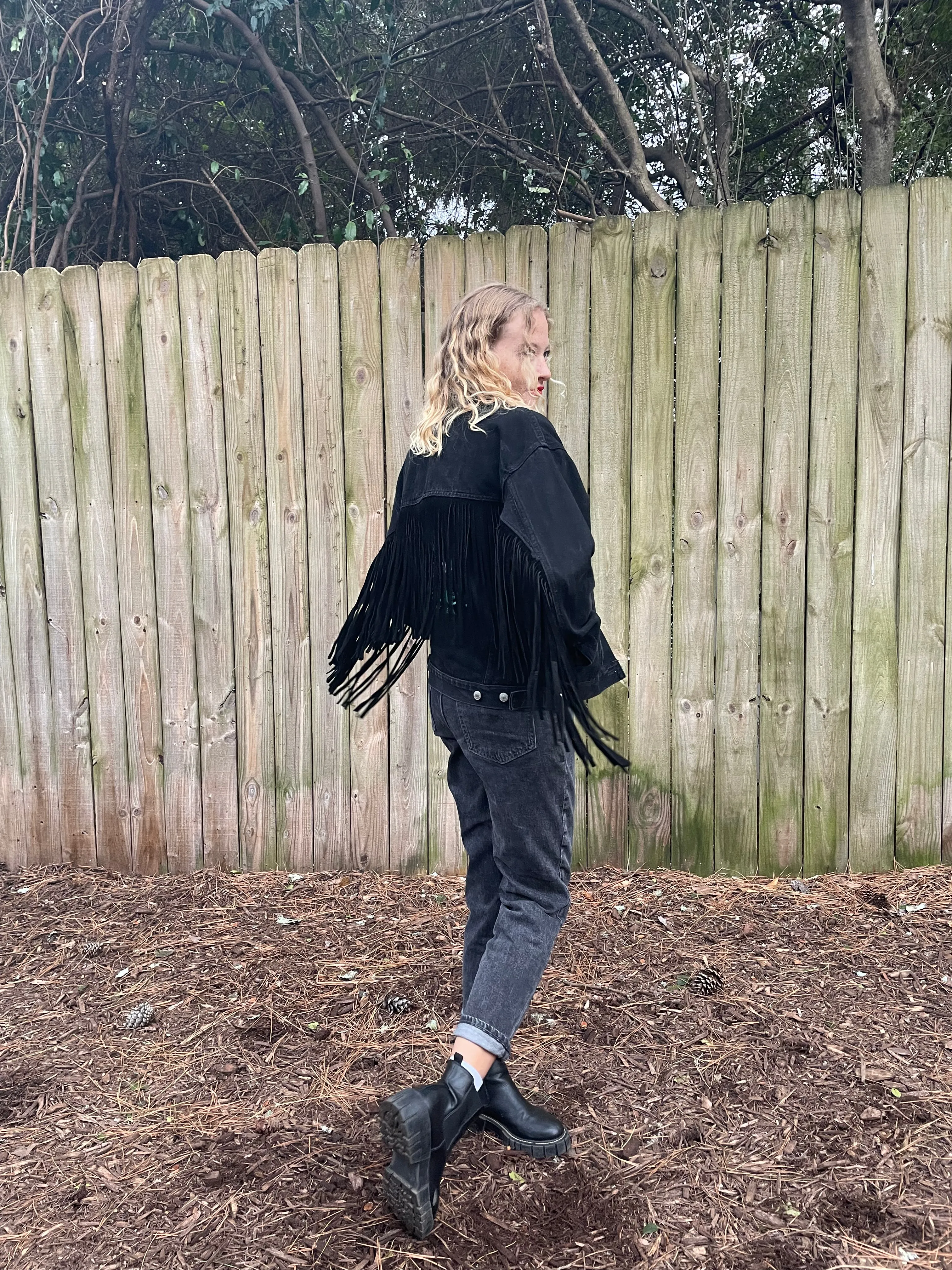 Black Fringe Jacket