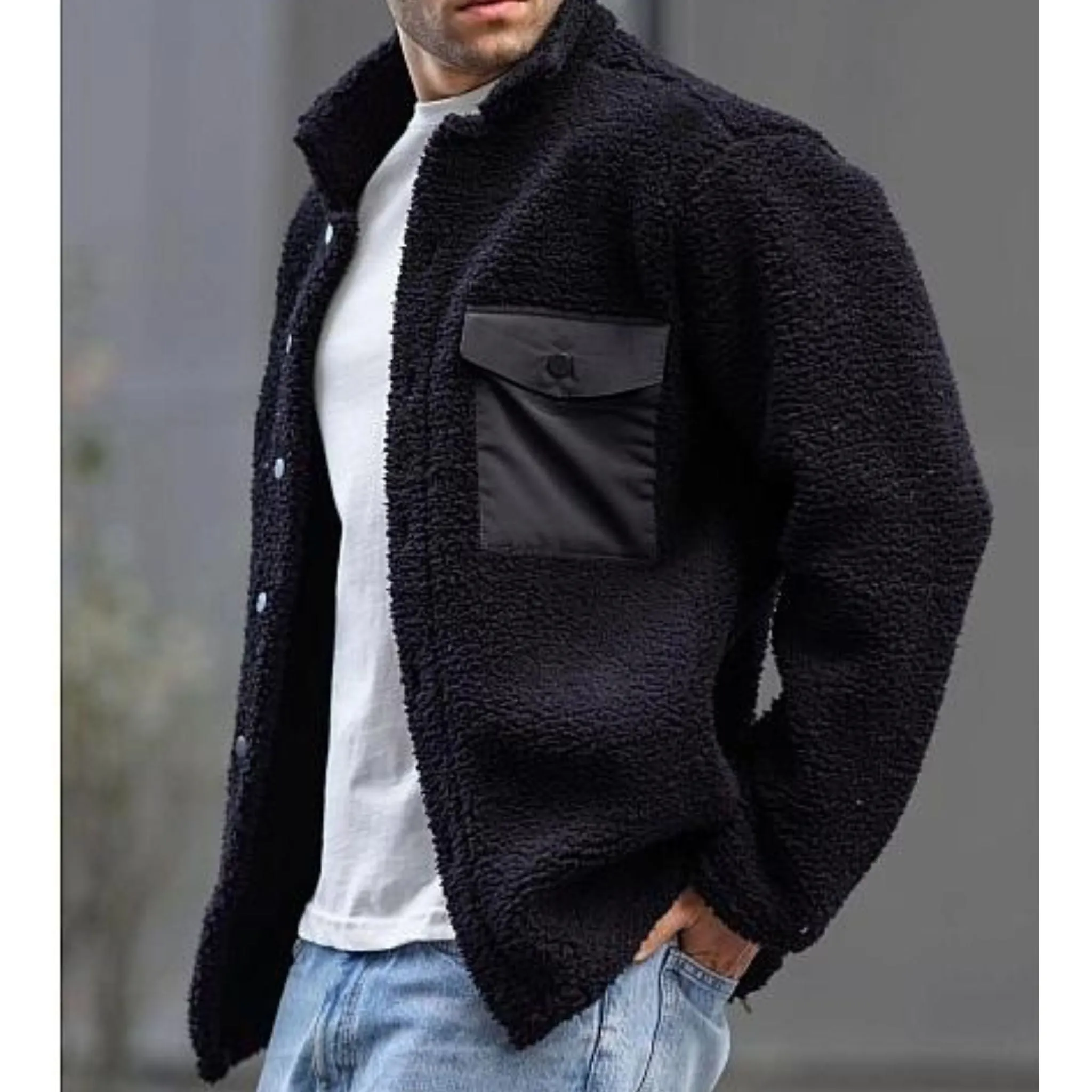 BLACK SHERPA MAX: Ultimate Cozy Jacket