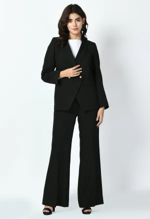 Black Vitality Formal Blazer With Bootcut Trouser