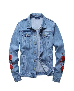 Blank Rose Sleeve Denim Jacket