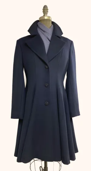 Brianna Redingote Coat - 50% Cashmere & Wool Blend