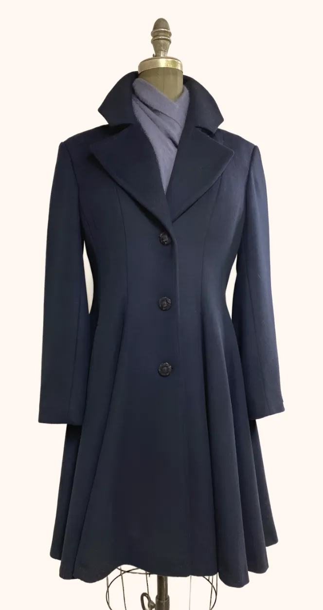 Brianna Redingote Coat - 50% Cashmere & Wool Blend