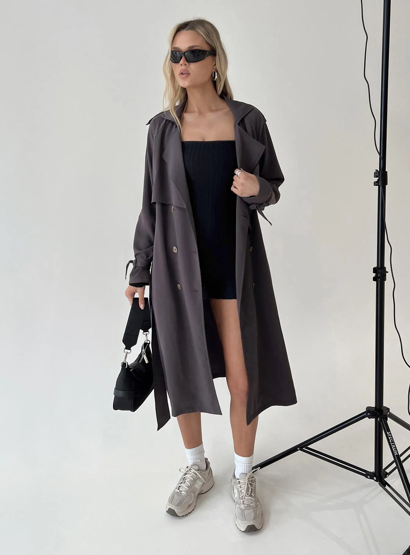 Cassie Trench Coat Grey