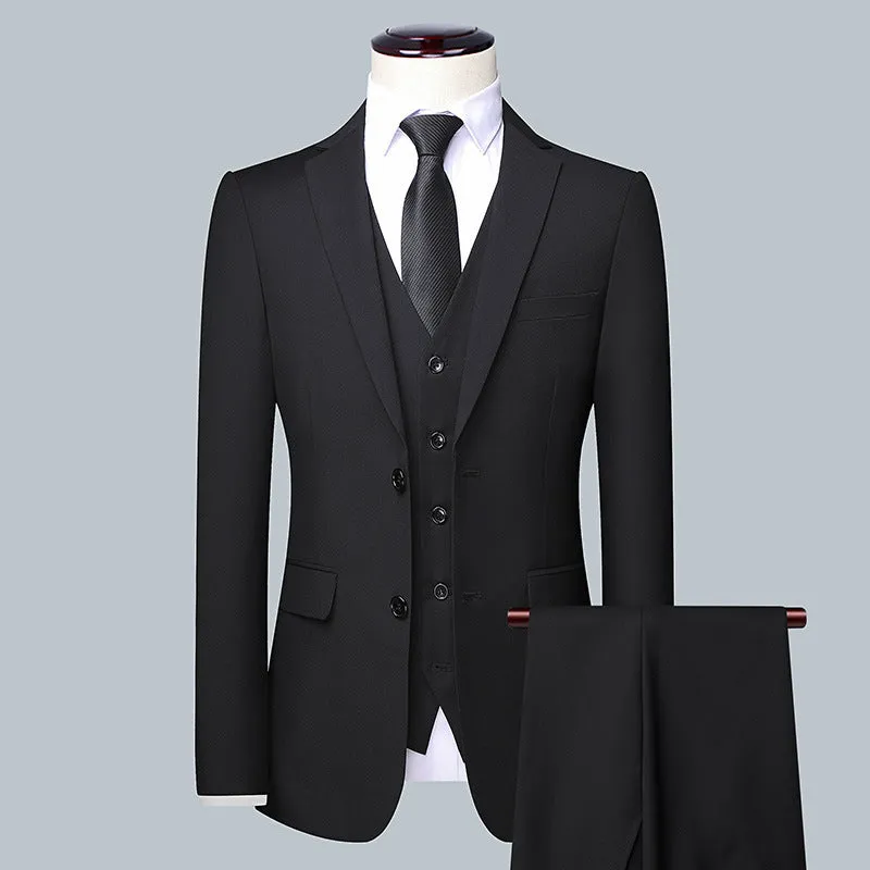 Casual Men's Suit Set Slim Fit Formal Groom Wedding Dress, lioness-love