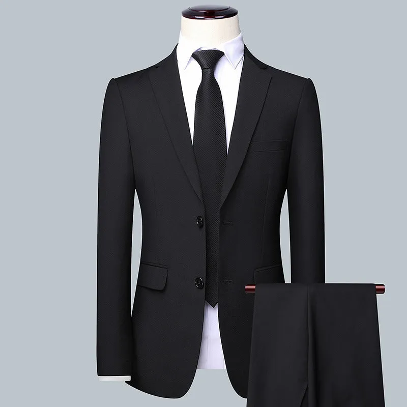 Casual Men's Suit Set Slim Fit Formal Groom Wedding Dress, lioness-love