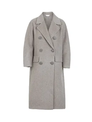 Casual Suit Collar Double Breasted Straight Woolen Coat