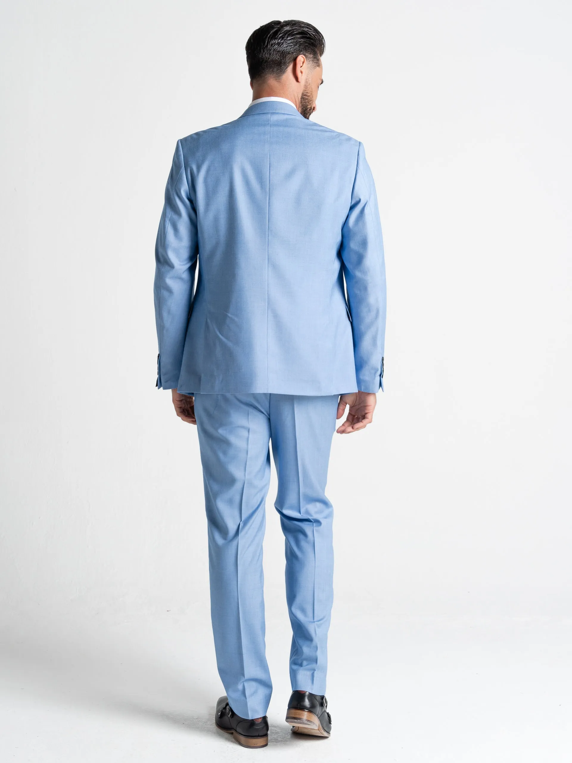 CHARLIE SKY BLUE BLAZER WITH BLUE WAISTCOAT