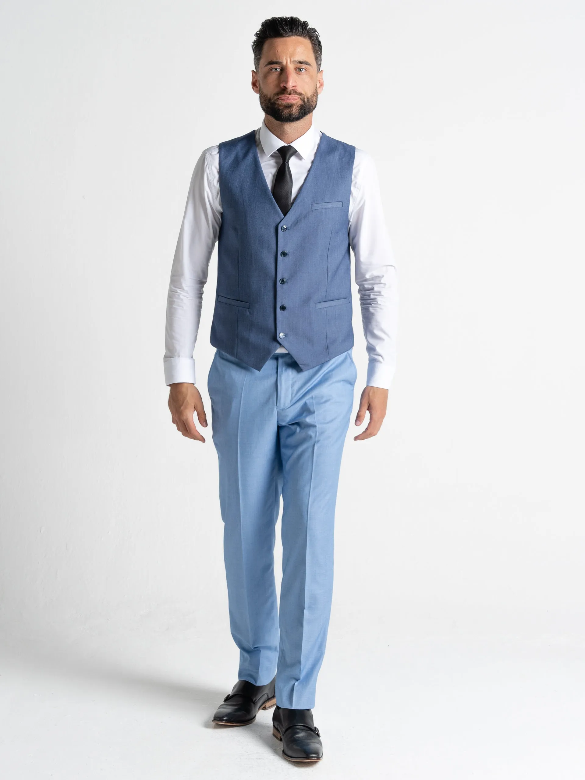 CHARLIE SKY BLUE BLAZER WITH BLUE WAISTCOAT