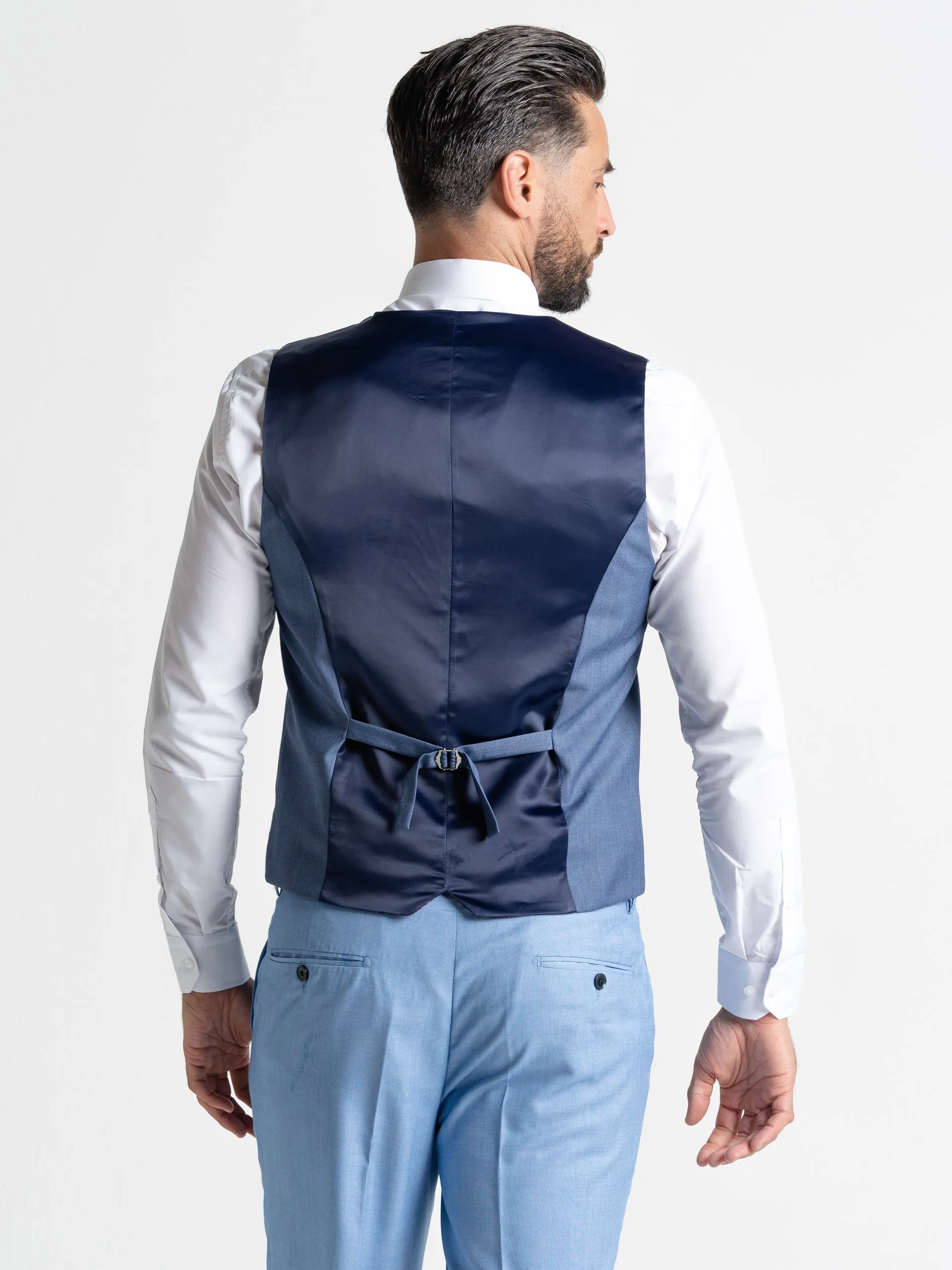 CHARLIE SKY BLUE BLAZER WITH BLUE WAISTCOAT