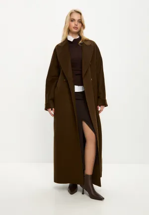 Classic Luxe Long Coat Rosie - Brown