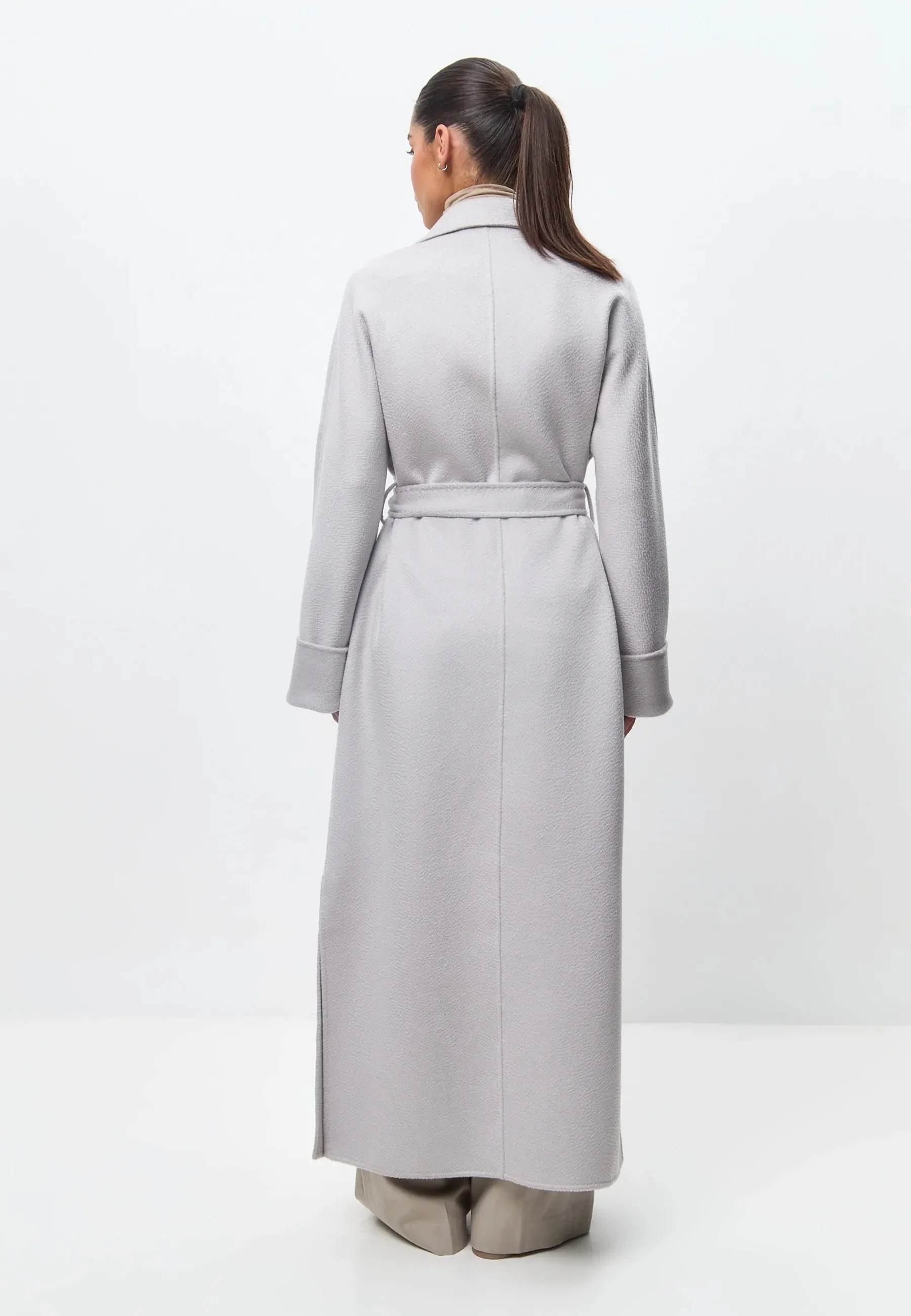 Classic Luxe Long Coat Rosie - White