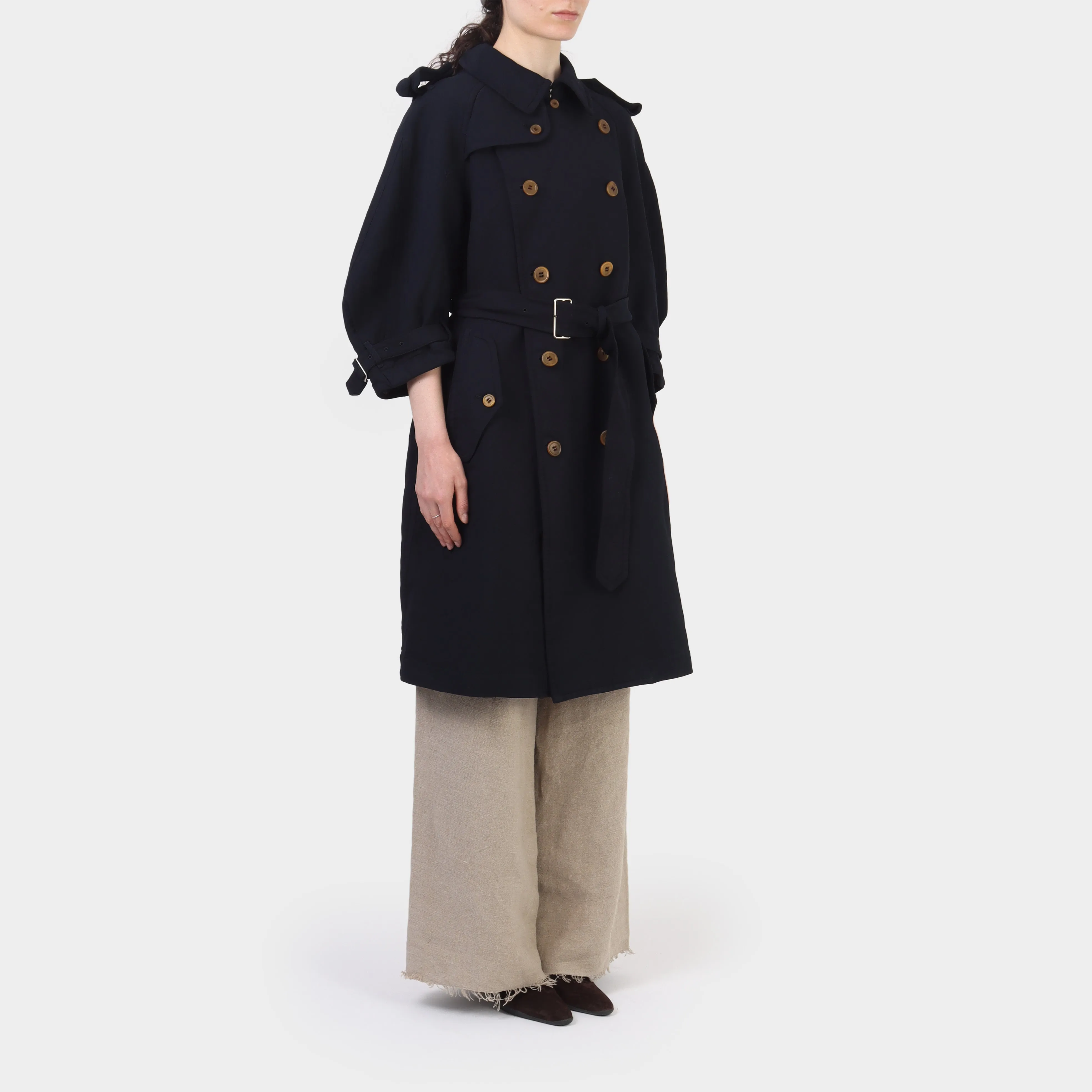 Comme des Garçons Comme des Garçons Double Breasted Trench Coat