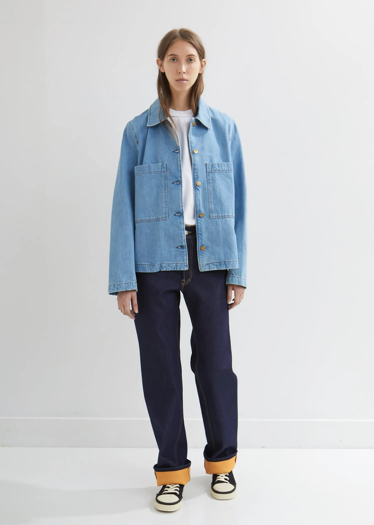 Cropped Work Denim Jacket