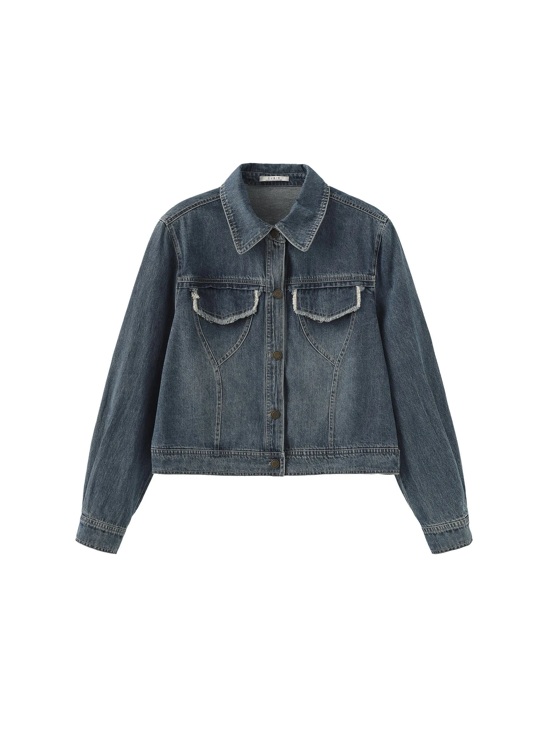 Dark Short Denim Jacket