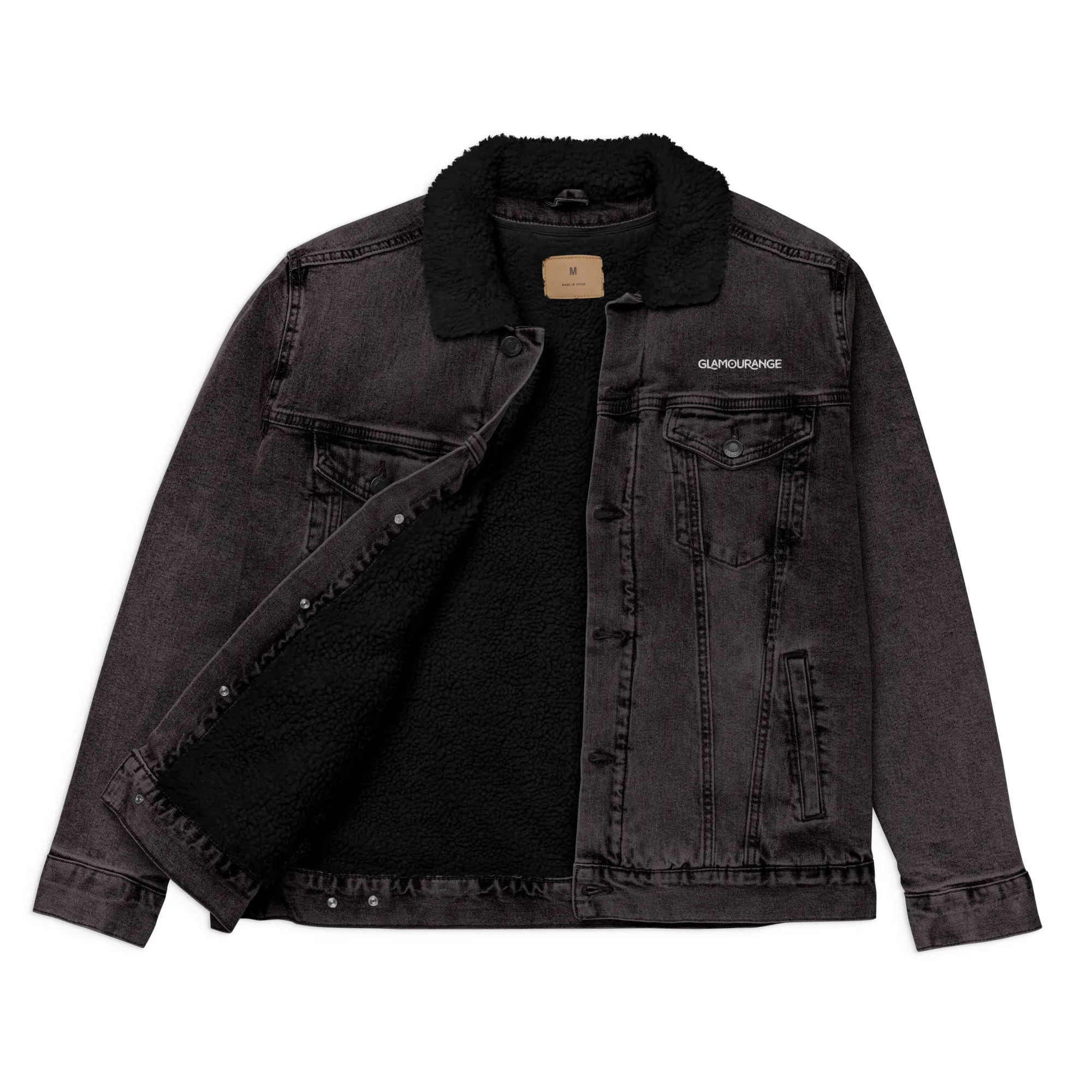 Denim Jacket Black Women (Glamourange Sherpa Denim Jackets Womens)