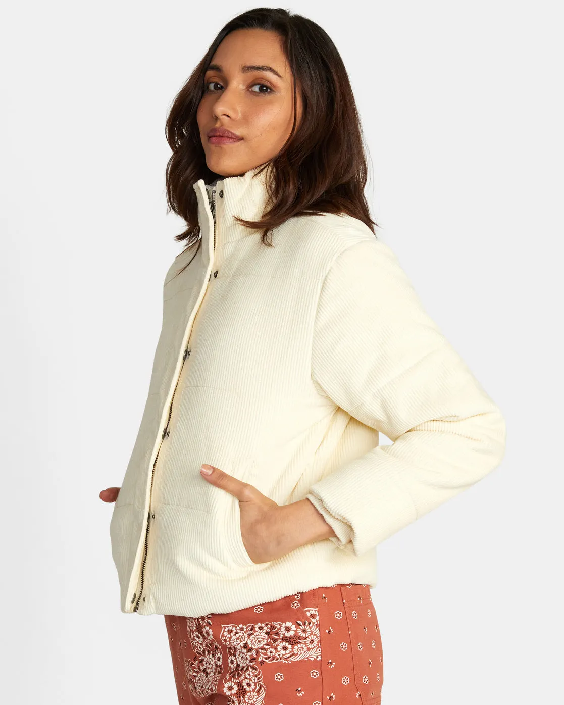 Eezeh Corduroy Puffer Jacket - Afterglow