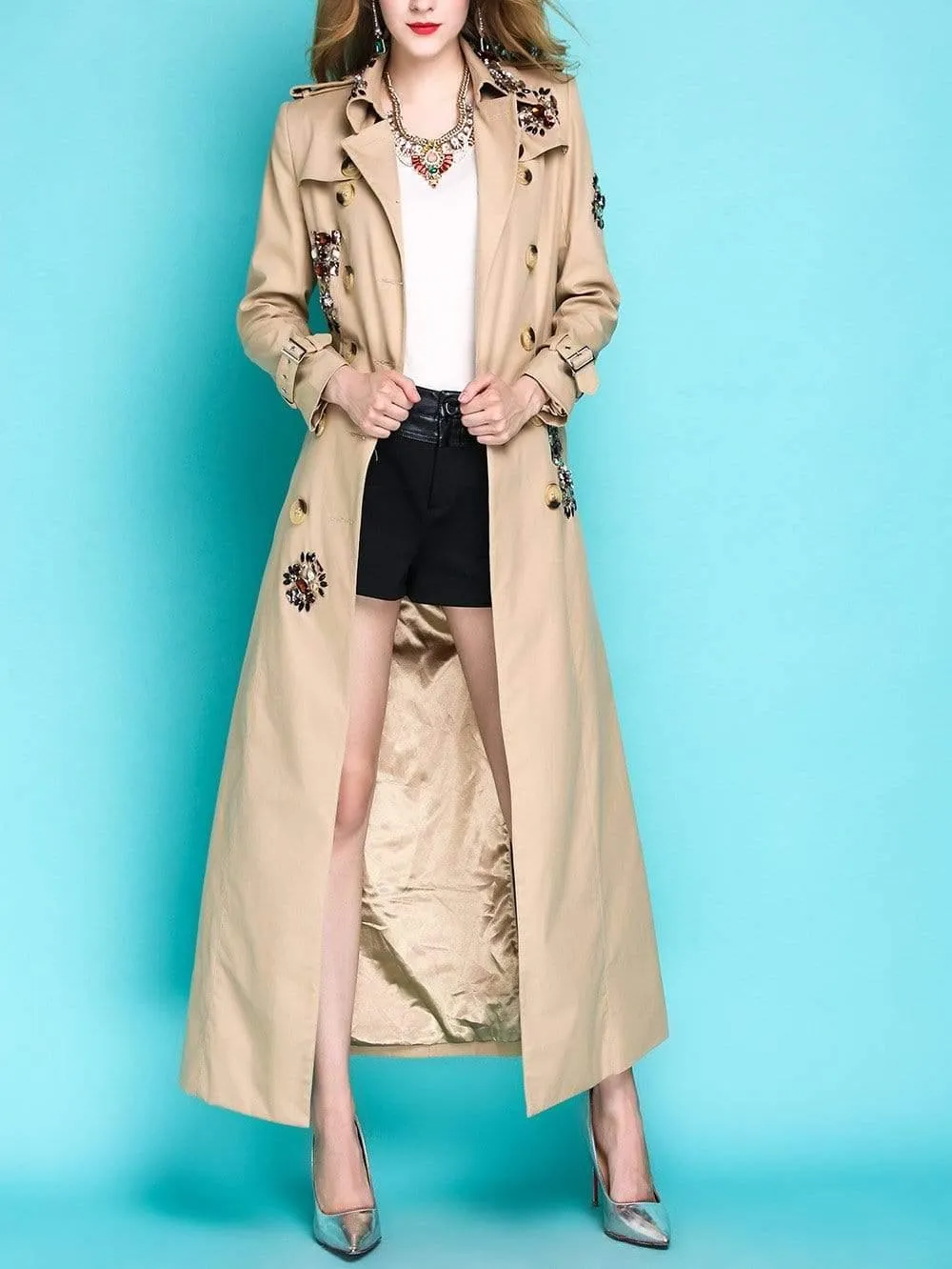 England Style Autumn Spring Trench Coat