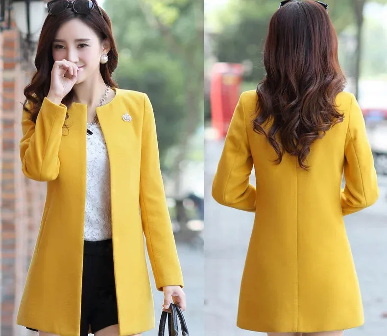 Fashion Commuting Woman's Coat Hairy Slim Fit Jacket Female