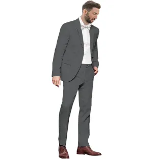 Fashion Men's 2 Pieces Mens Suit Notch Lapel Linen For Wedding (Blazer Pants)