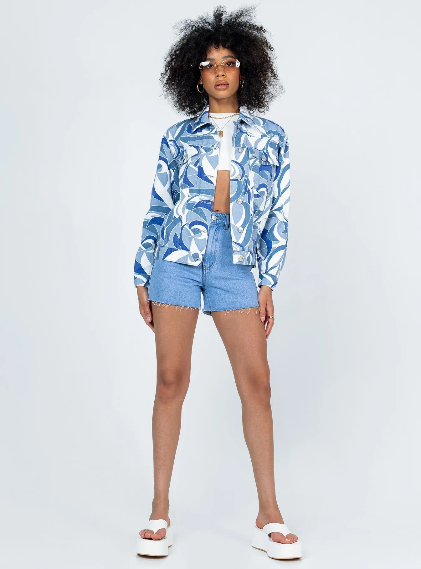 Fashionkova Callum Denim Jacket White