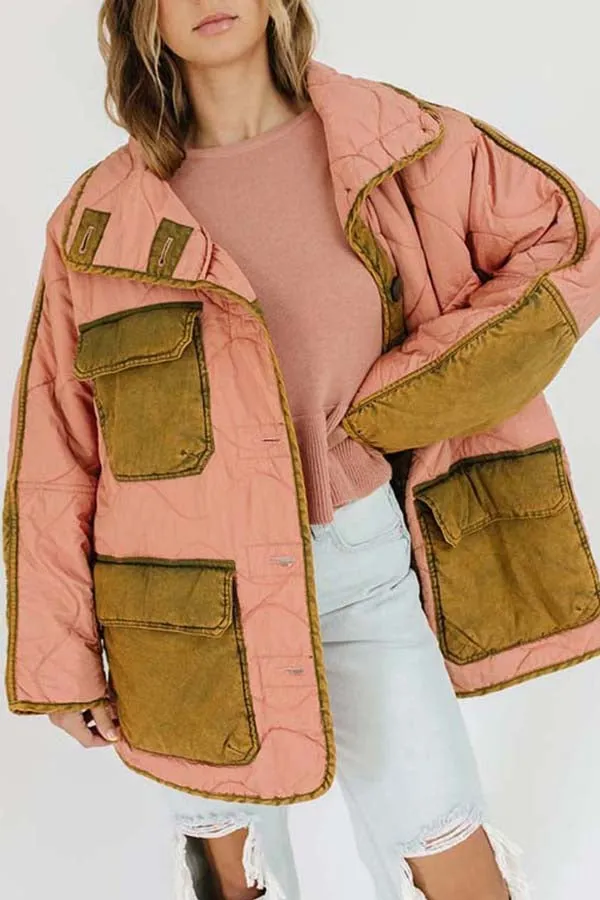 Free People Mixed Military Dolan Jacket