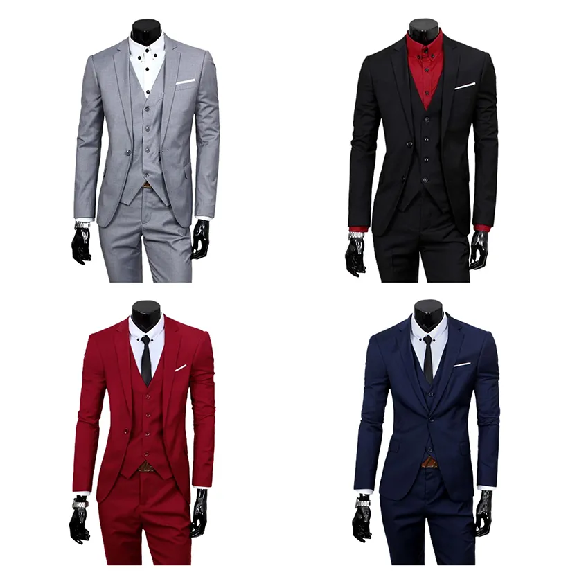 Funki Buys | Suits | Men's Classic 3 Pcs Formal Wedding Suit