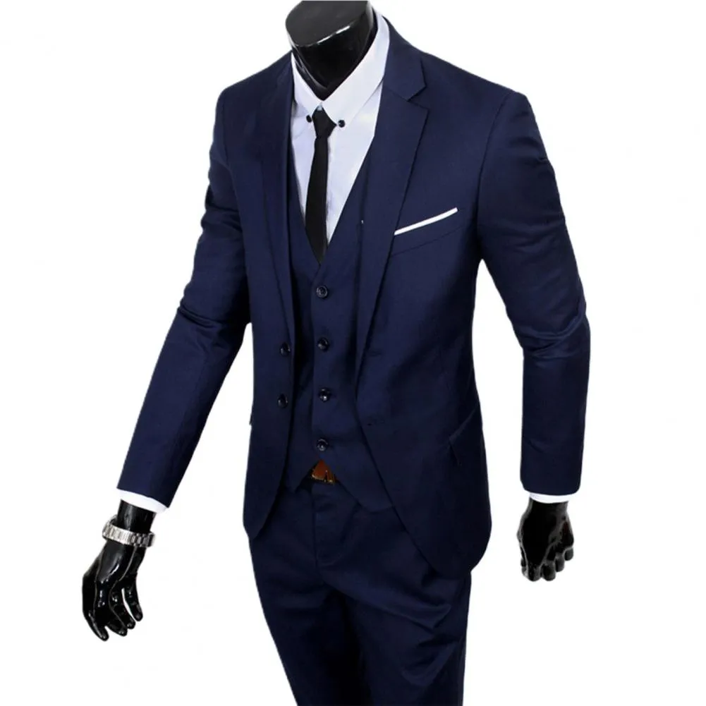 Funki Buys | Suits | Men's Classic 3 Pcs Formal Wedding Suit