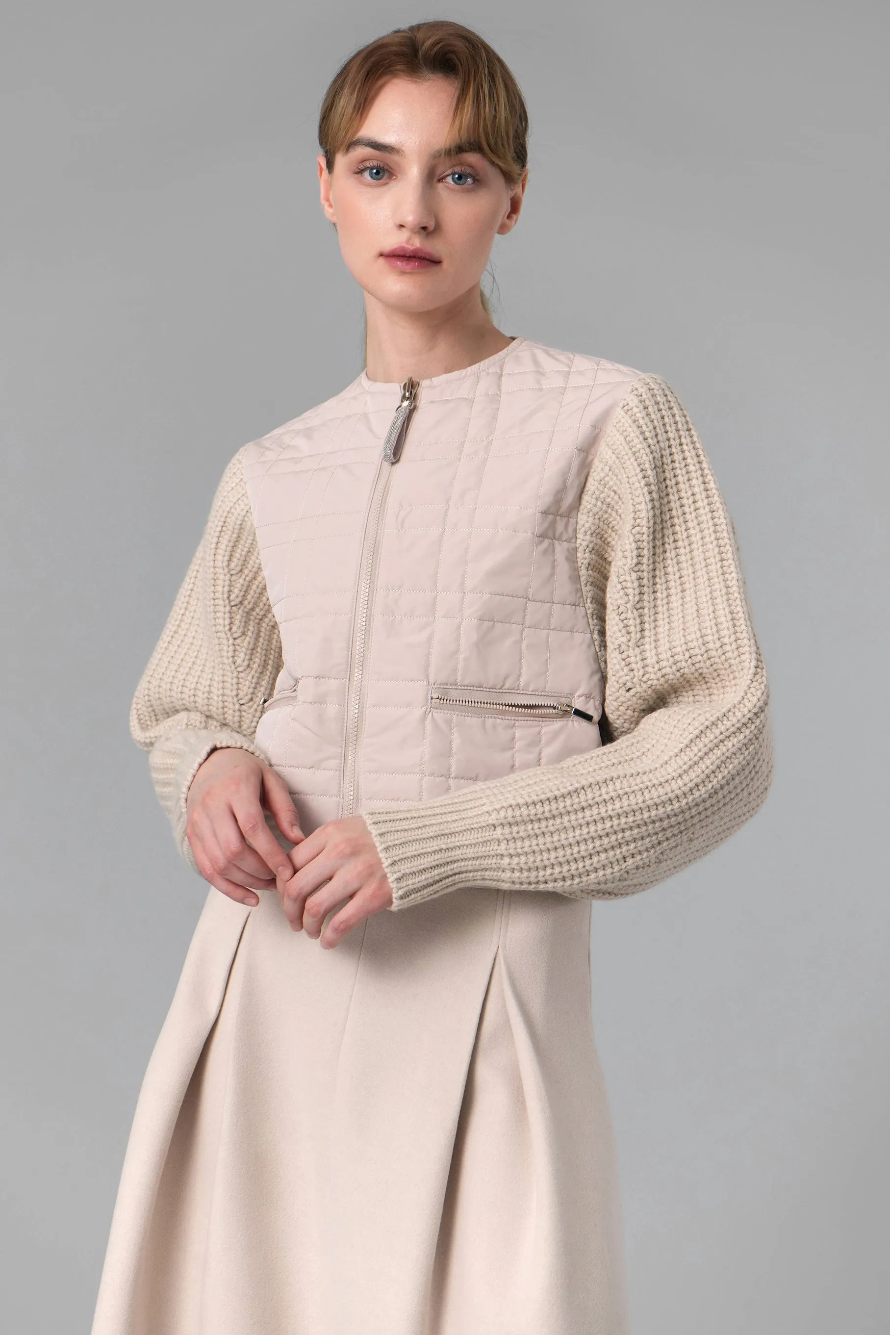 Gracelyn Knit Quilted Jacket