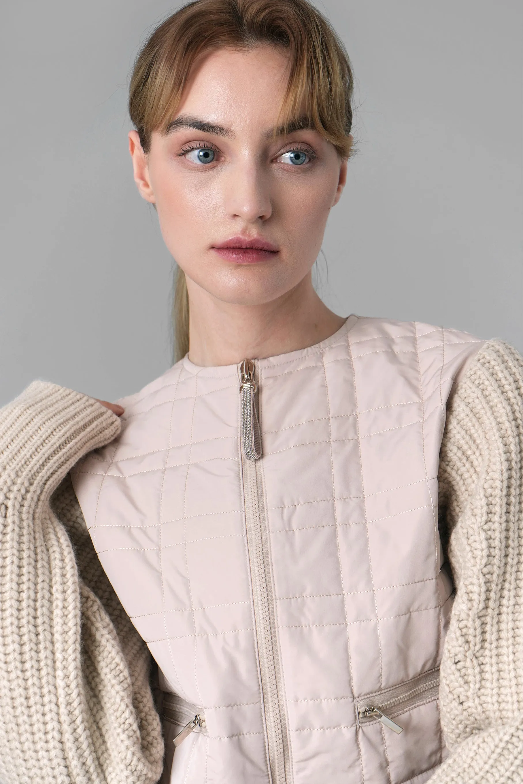 Gracelyn Knit Quilted Jacket