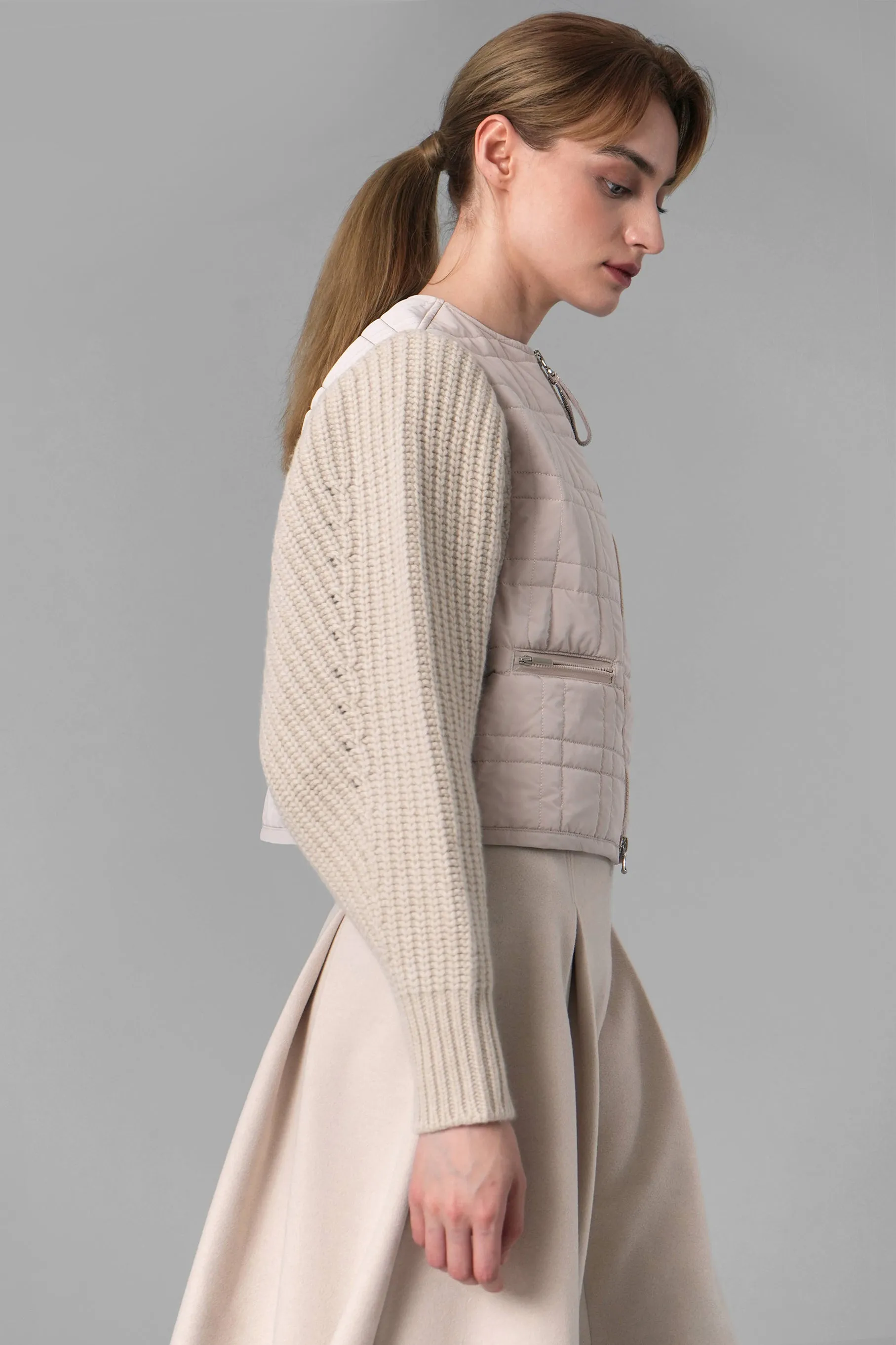 Gracelyn Knit Quilted Jacket