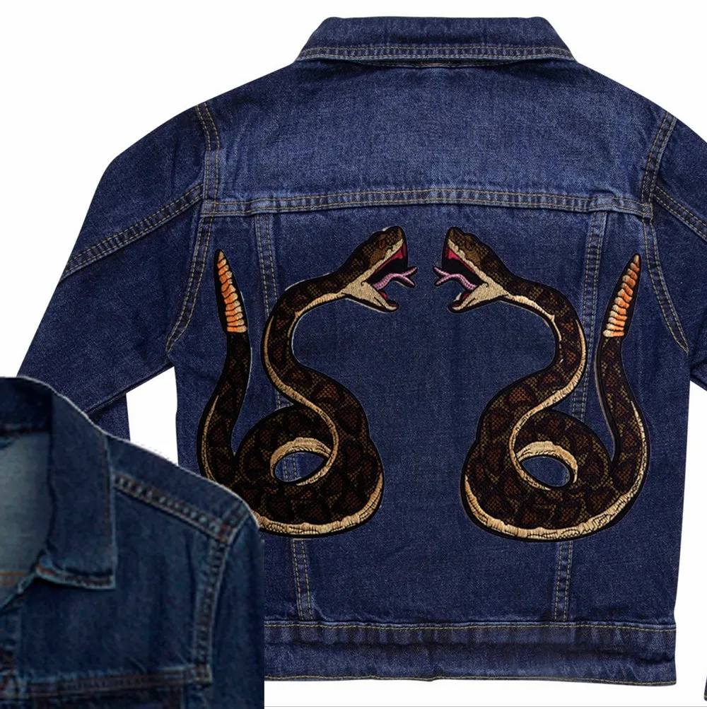 Green Snake Pair Denim Jacket