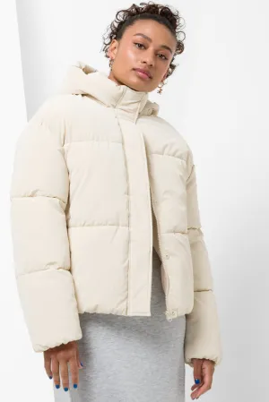 Hooded Puffer Jacket White