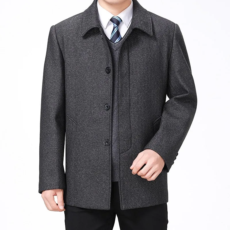 INSTOCK - Autumn and winter woolen coat for men