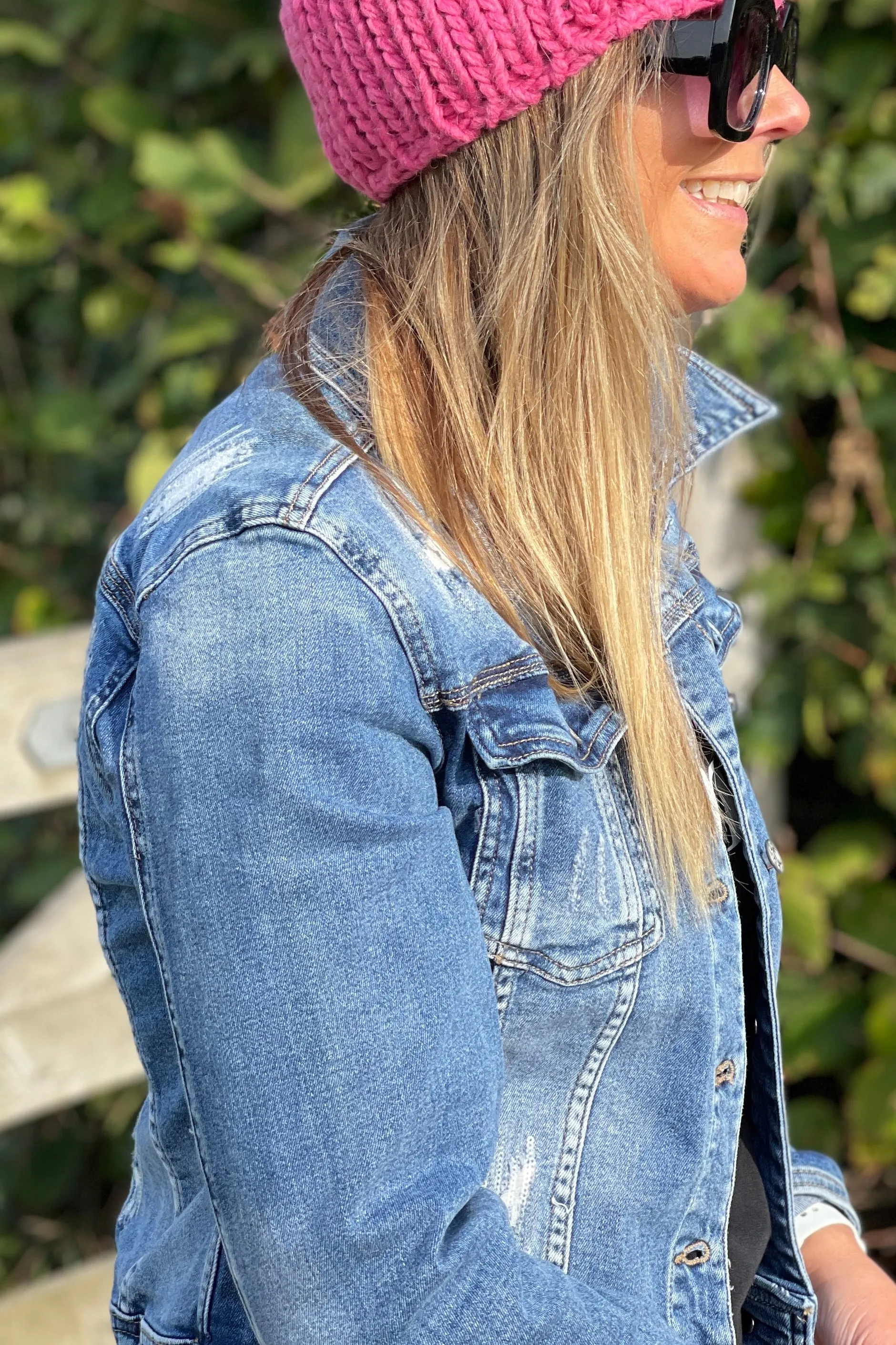 Joanie Sequin Denim Jacket