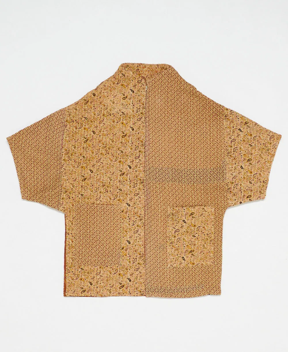 Kantha Cocoon Quilted Jacket - No. 240506 - Extra Small