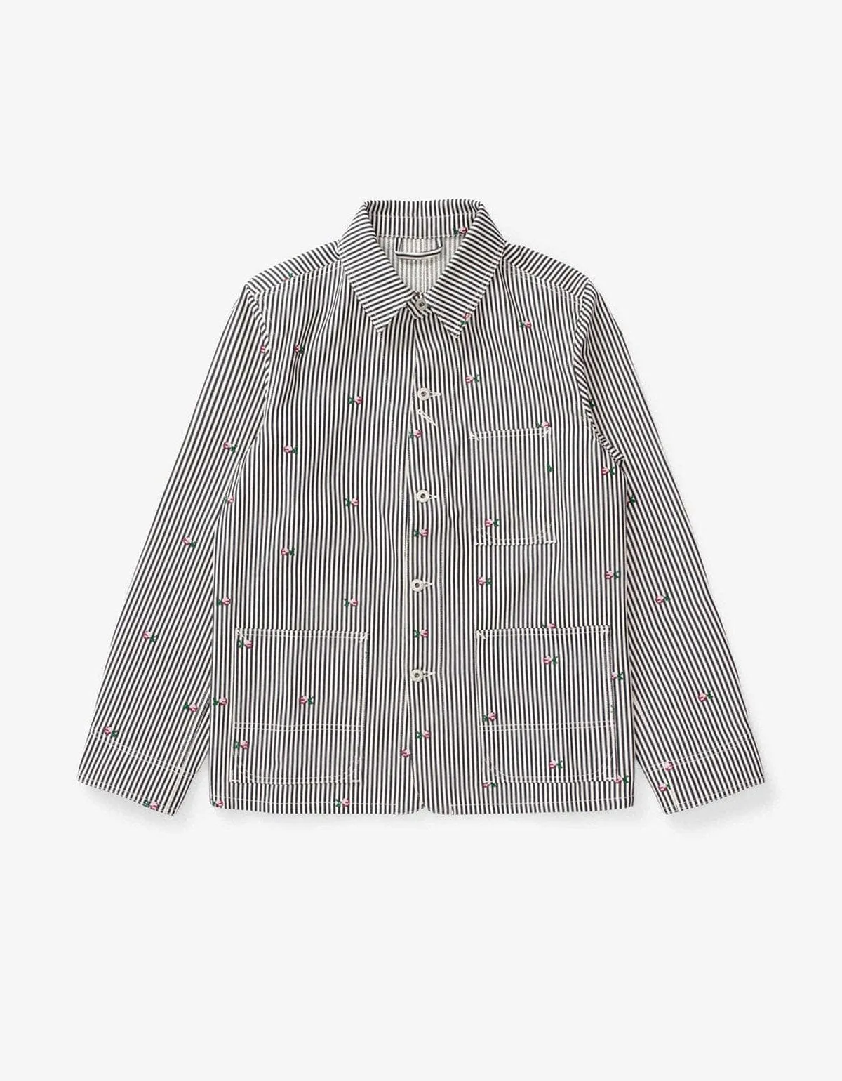 Kenzo Pixel Striped Denim Jacket