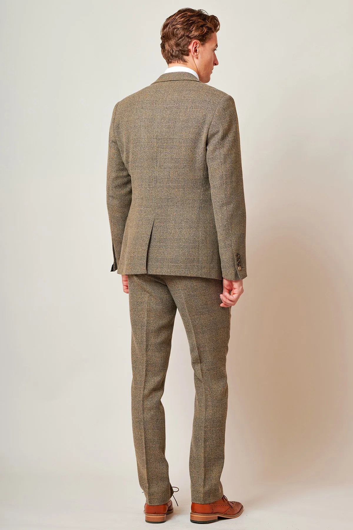 KRIS - Tan Tweed Three Piece Suit