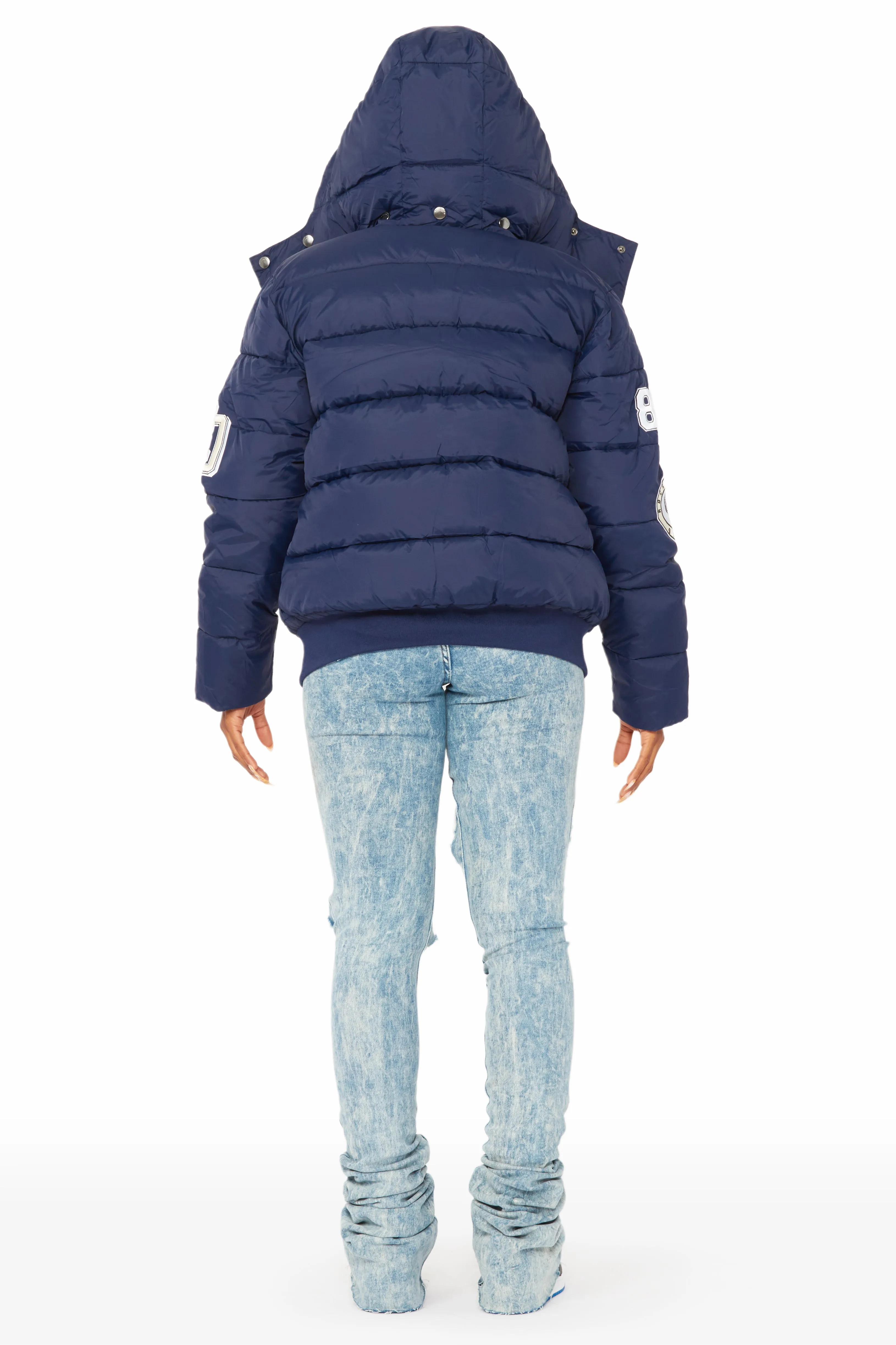 Latoya Navy Oversized Puffer Jacket