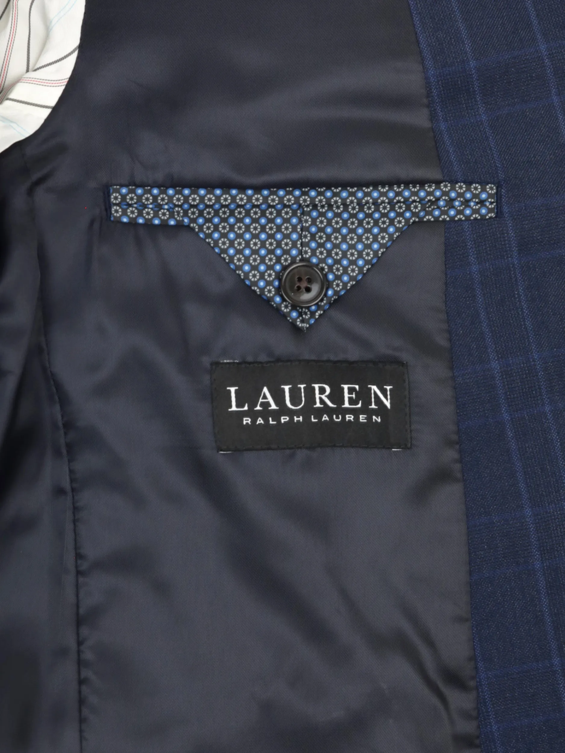 Lauren Ralph Lauren 35060 Boy's Suit - Plaid - Navy Blue