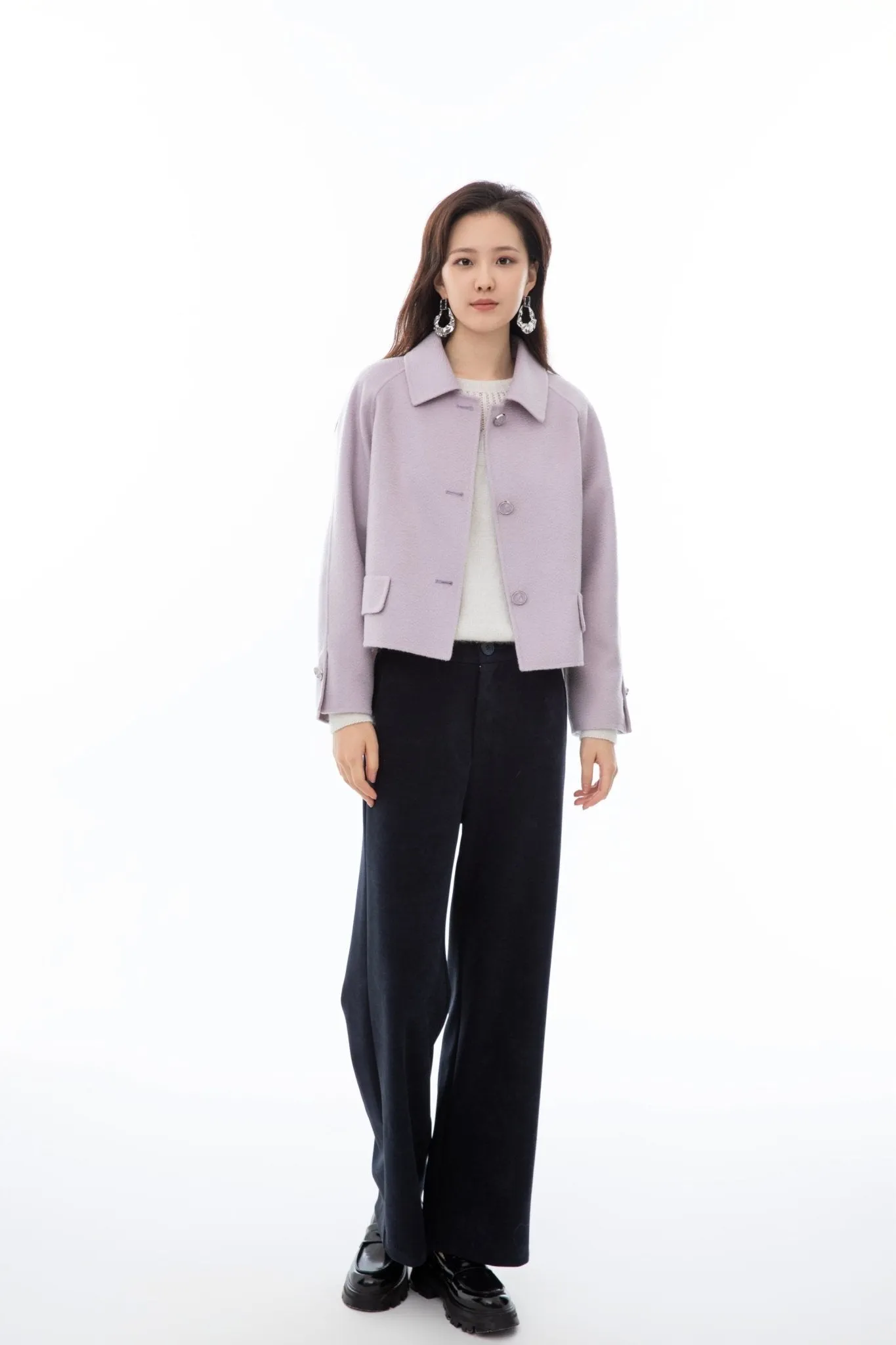 Lavender Wool Short Coat