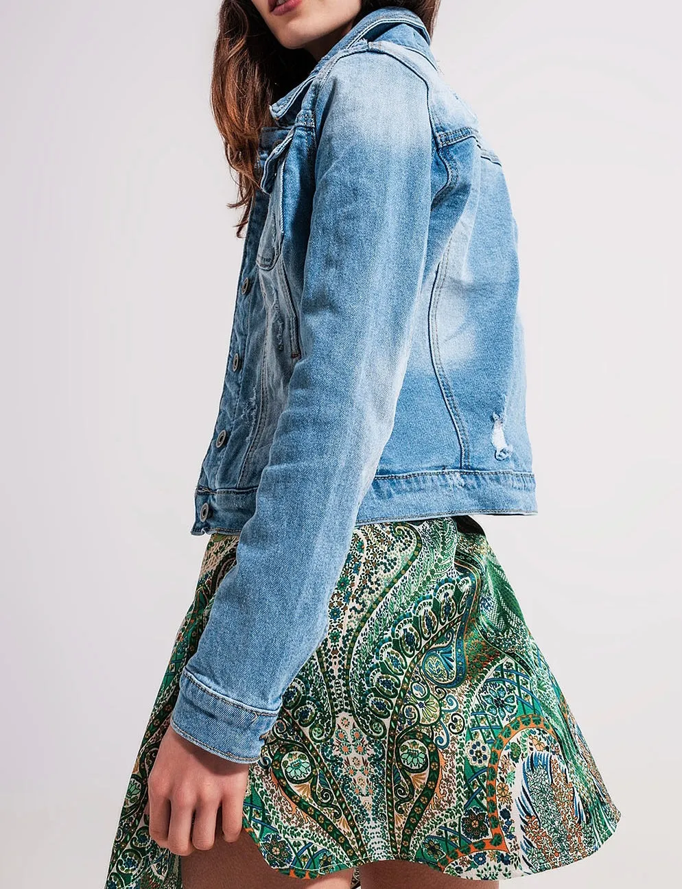 Leyla Skinny Fit Denim jacket