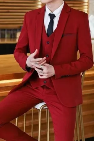 Men Suit, Suits for men, Red Suit, 3 Piece suit, party wear suit, Classic suit for men, men elegant suit , Business suit