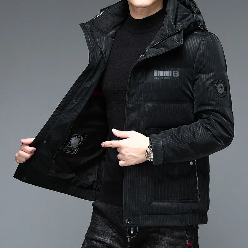 Men's Fitted Jacket Waterproof And Warm Down Jacket