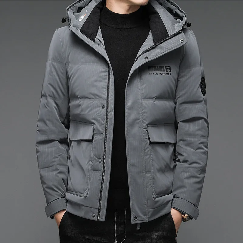 Men's Fitted Jacket Waterproof And Warm Down Jacket